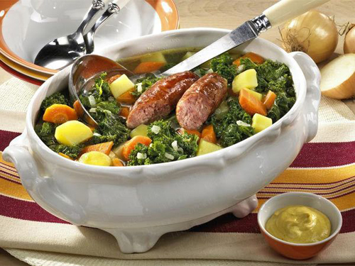 Grünkohleintopf - Kale Stew with Smoked Meat and Sausages - German ...
