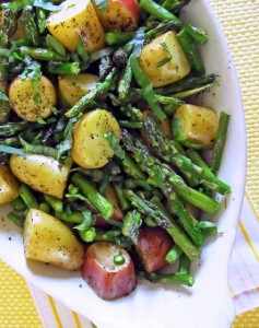 Roasted New Potatoes and Asparagus 