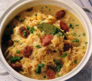 Eintopf - Sauerkraut Stew with Sausages