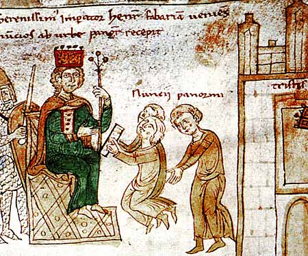 enry VI Hohenstaufen receives the legates of Palermo 