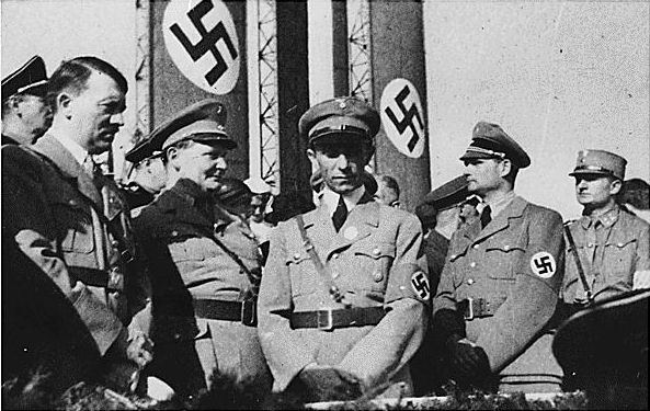The architects of the purge: Hitler, Göring, Goebbels, and Hess. Only Himmler and Heydrich are missing.