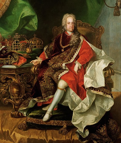 Emperor Charles VI in the ceremonial robes and collar of the Order of the Golden Fleece, oil painting, c. 1730